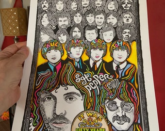 The Beatles poster, art print by Posterography
