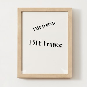 I see London I see France poster digital download