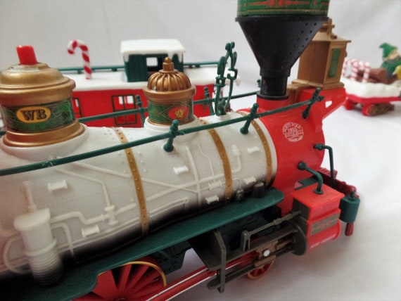 new bright christmas train set 1986