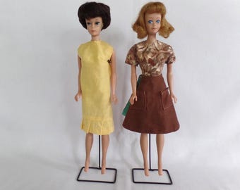Vestido/falda/top de Barbie vintage de los años 60, ropa de muñeca hecha a mano