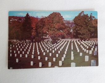Vintage West Virginia Postcard, United States National Cemetery, Grafton, 1960's-70's, Memorial Day, WV West Virginia