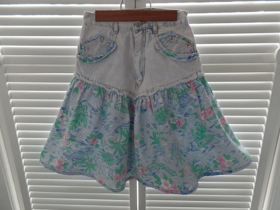 Express blue jean skirt hot sale