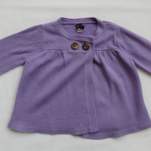 Baby GAP Purple Sweater, Toddler Girl's Size Two Year Old, Light Weight Sweater, 2T Clothing