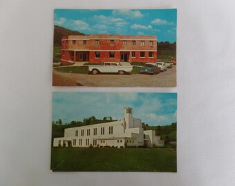Vintage EvUnBreth Acres Postcard Buckhannon West Virginia, Evangelical United Brethren Church, Century of Worship Blgd, 1950's-60's, WV