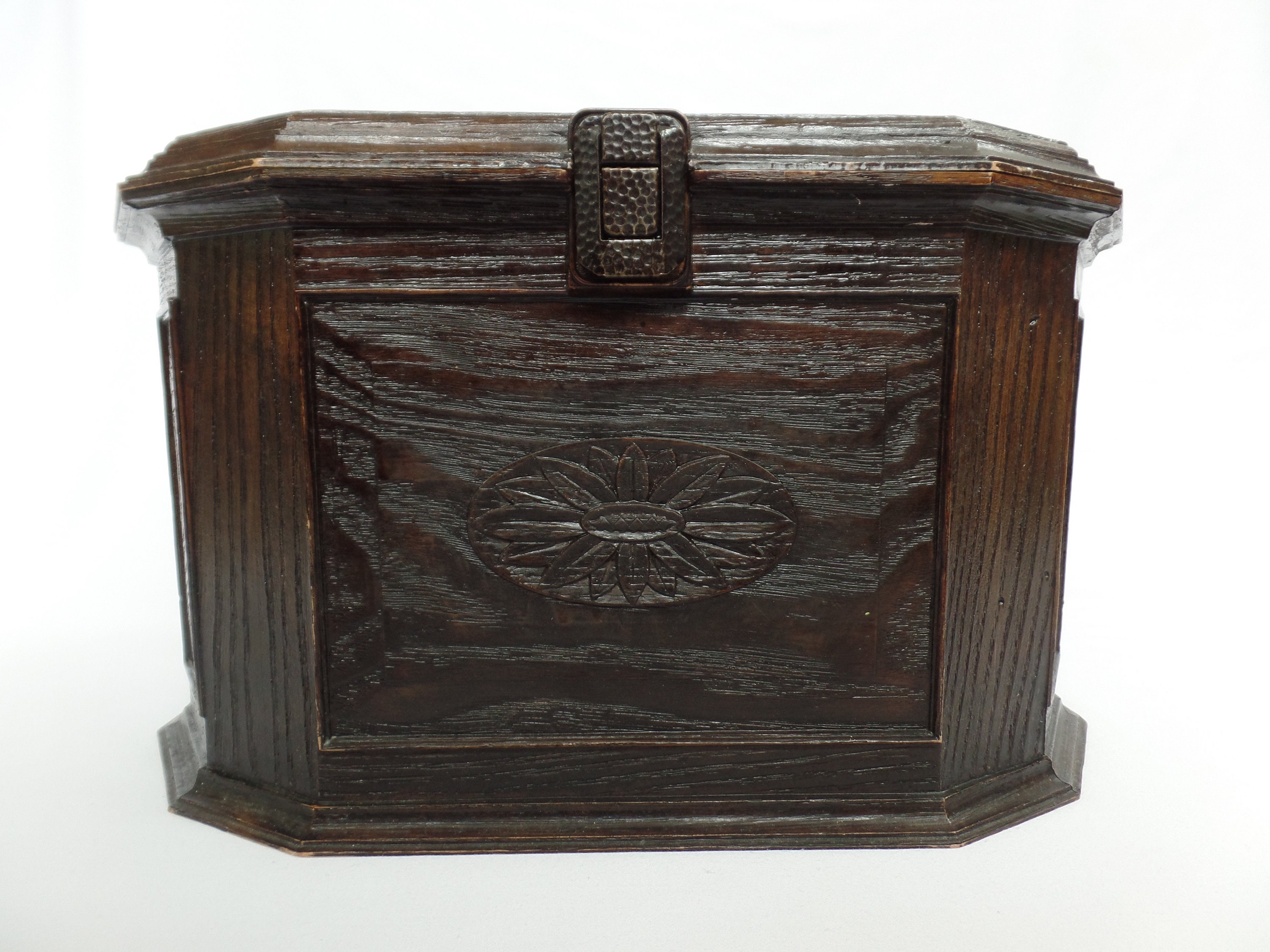 Caja de costura vintage con mango madera sintética Lerner | Etsy