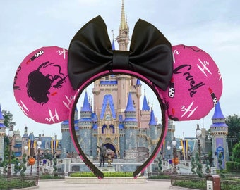 Cruella Minnie Ears | Cruella de Vil Ears | Disney Villain Ears