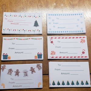 Christmas Gift Card Tags