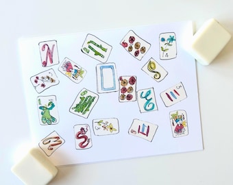 Mahjongg Mahj note cards