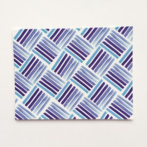 Geïllustreerde Basket Weave moderne patroon vouw Over Notitiekaarten