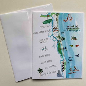St. Augustine Map Card, Floride