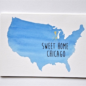 Chicago blue ombre Verenigde Staten notitiekaarten - Sweet Home Chicago