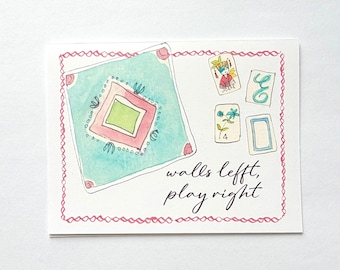 Mahjongg Mahj note cards