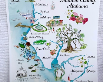 Print of Baldwin County, AL