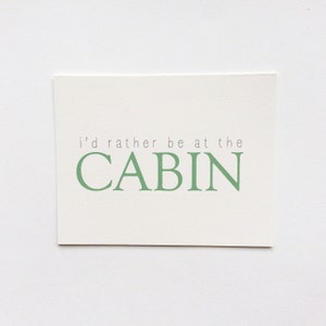 Je préfère être à la cabine - Note Cards