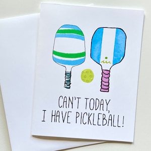 Cartão de nota com bola de picles - Hoje não posso, tenho bola de picles!