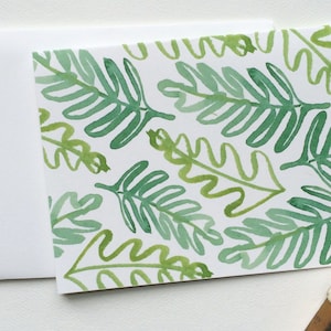 Groene patroon Palm bladeren Notitiekaarten
