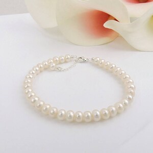 Freshwater Button Pearl Bridal Bracelet Real Button Pearl Bridesmaid Bracelet Mother Of The Bride Bracelet Bridesmaid Gift