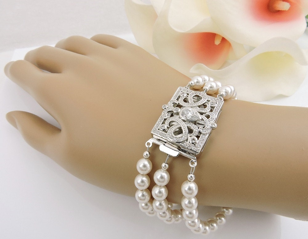 ブレスレット TATIANA Set pearl and color cubic jewel bracelet SE0161 Sfe0ff11d64d6464abb422de12012a