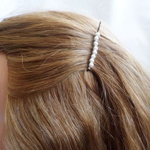 Crystal Pearl Bridal Bobby Pins 6 Piece Pearl Bridal Bobby Pins Bridesmaid Hair Accessories Bridesmaid Gift image 4