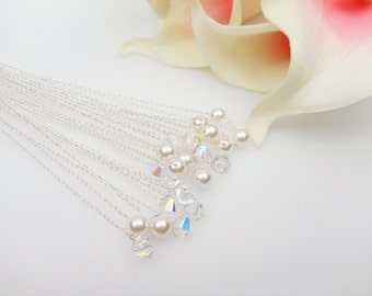 24 Piece Swarovski Pearl And Crystal Bouquet Stems Swarovski Pearl And Crystal Bouquet Accessories Pearl And Crystal Stems