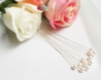 12 Pack 10" Swarovski Pearl Bouquet Stems Set Of 12 Swarovski Pearl Bouquet Accessories Pearl Bouquet Jewelry Pearl Stems