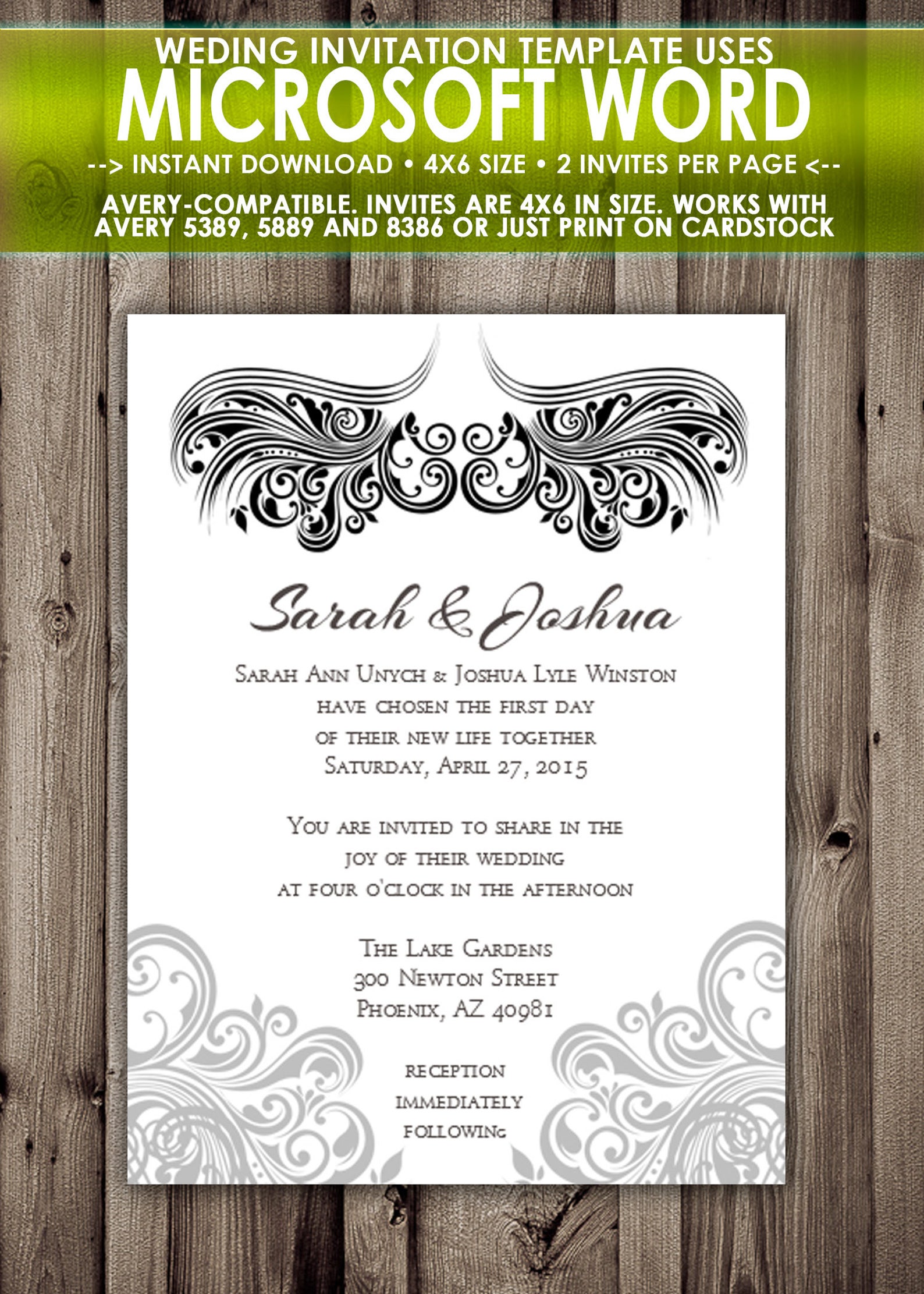 wedding invitation free downloadable templates