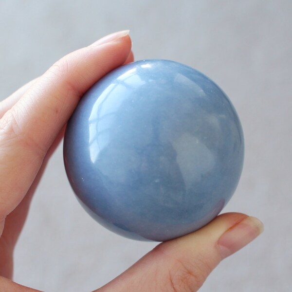 Angelite Crystal Sphere / Calming / 50mm