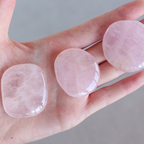 One Rose Quartz Palm Stone/ Worry Stone