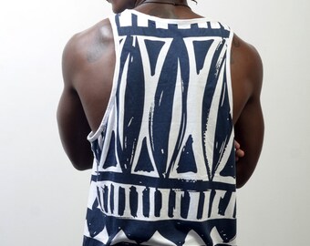 Tribal tank-  african apparel, african fashion, african streetwear