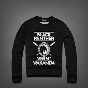 King of Wakanda - Black Panther Youth Crewneck Sweatshirt,  african apparel, african fashion, african streetwear
