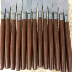 Ekco Eterna Canoe Muffin Flatware, Set of 13 Knives, Mid Century Place Setting Knife Set, Japan Stainless Steel Utensils image 4