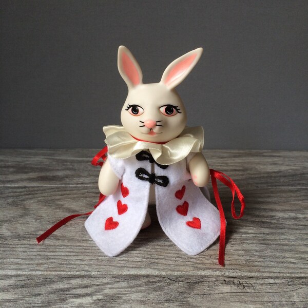Horsman Alice in Wonderland White Rabbit, Vinyl Articulated Figurine