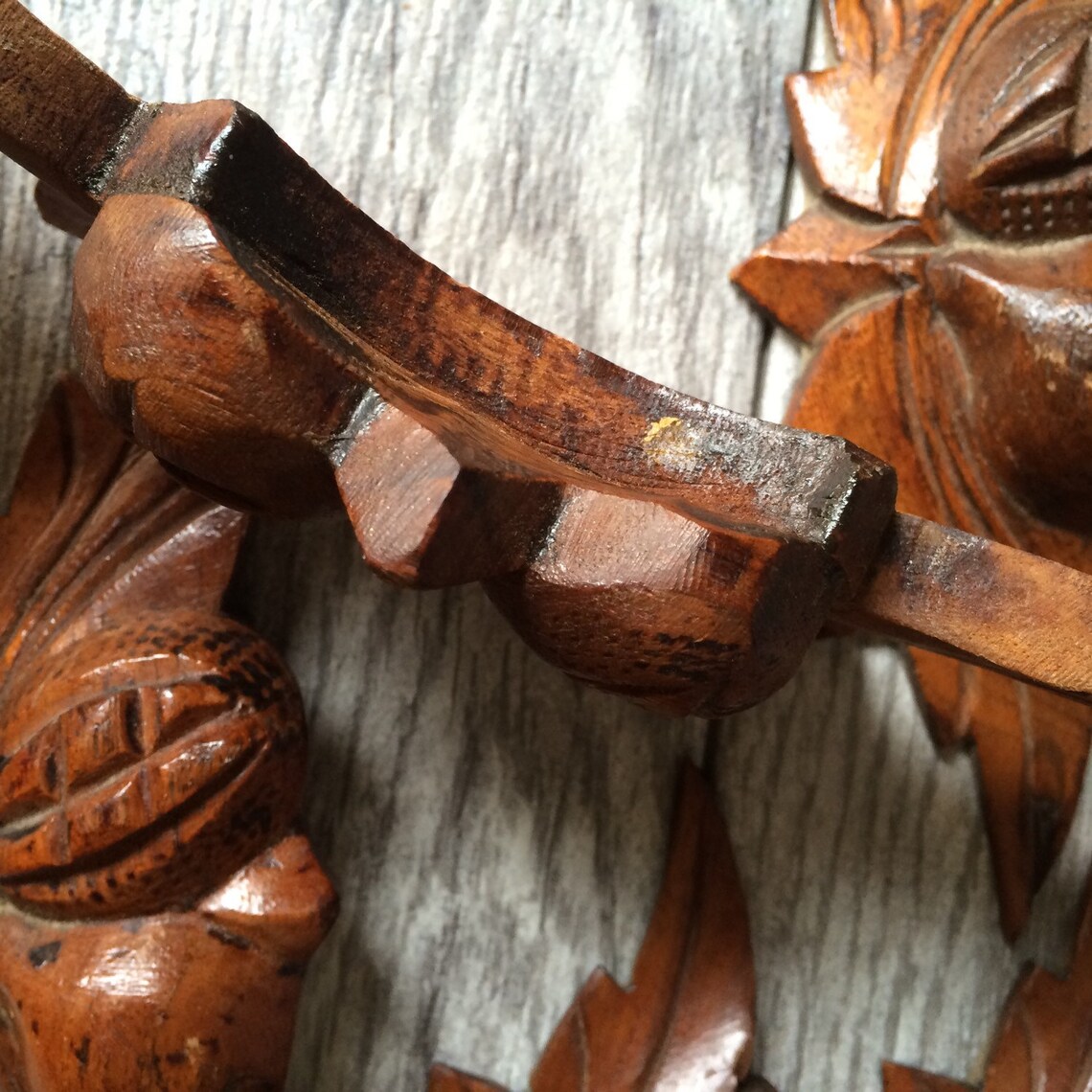 Oak Leaf and Acorn Antique Carved Wood Drawer Pulls Set of Etsy