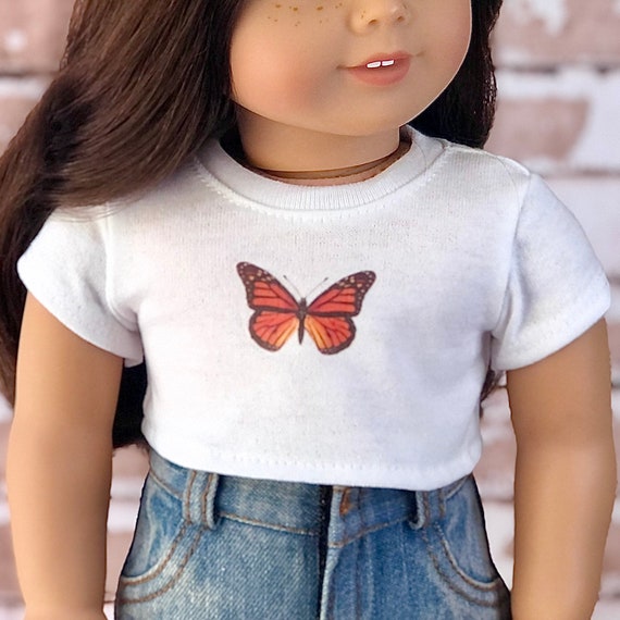White shirt hotsell with orange butterfly
