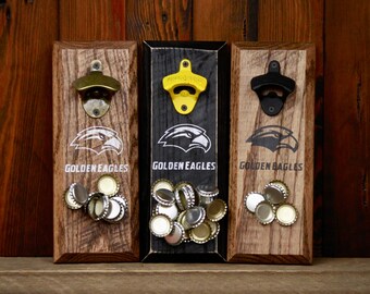 Magnetic Bottle Opener - The University of Southern Mississippi Golden Eagles Logo - Great Father&#39;s Day Gift or Groomsmen Gift!