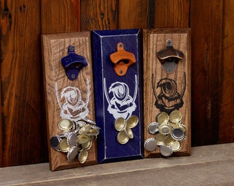 Magnetic Bottle Opener - University of Virginia Cavalier with Saber Logo - Great Father's Day Gift or Groomsmen Gift!
