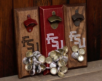 Magnetic Bottle Opener - Florida State University Seminoles FSU Logo - Great Father's Day Gift or Groomsmen Gift!