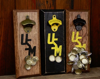 Magnetic Bottle Opener - The University of Southern Mississippi Golden Eagles USM Logo - Great Father&#39;s Day Gift or Groomsmen Gift!