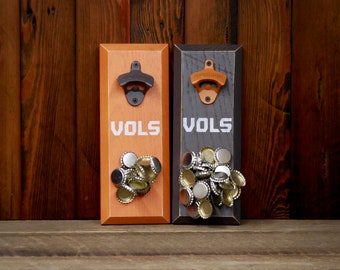Magnetic Bottle Opener - University of Tennessee Volunteers VOLS Logo - Great Father's Day Gift or Groomsmen Gift!