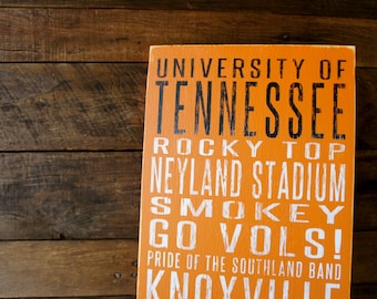 University of Tennessee Distressed Wood Sign--Great Father's Day Gift!