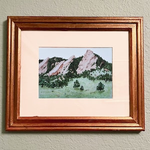 Flatirons Watercolor Print | Boulder, Colorado