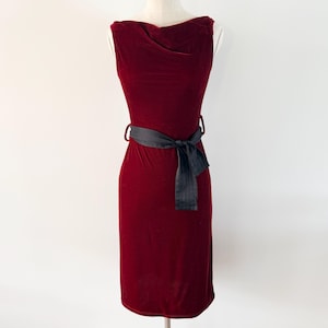Velvet Cowl Neck Dress - Etsy