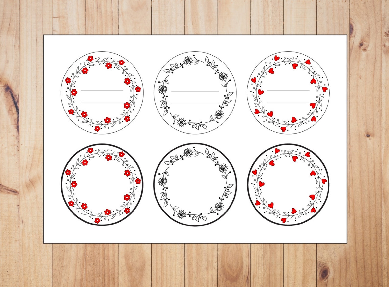 2.5" Printable Labels, Instant Download, Canning Labels, Gift Tags ...