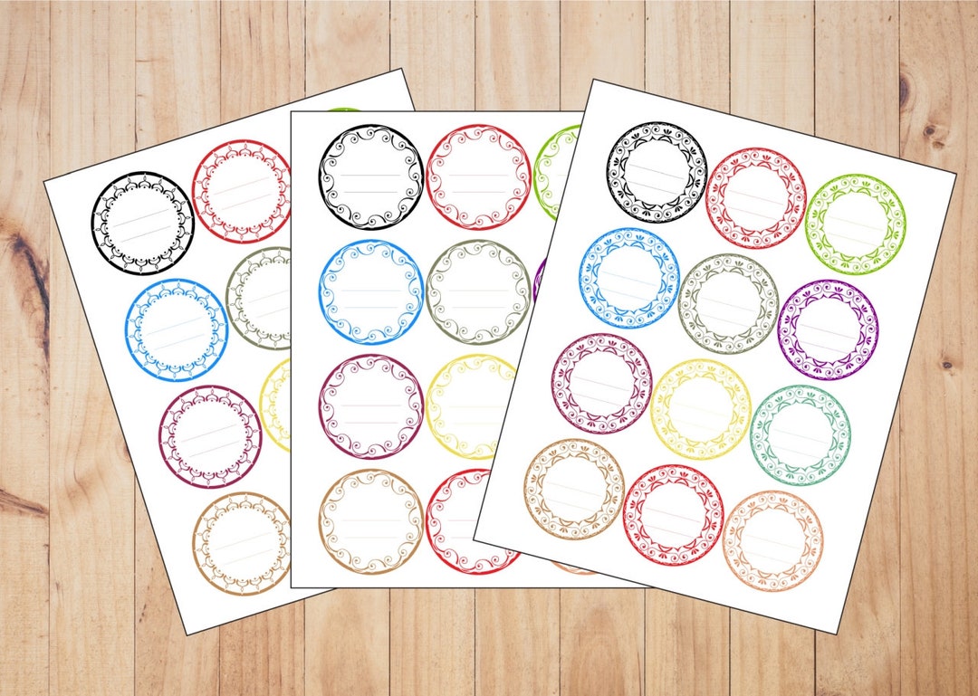 2.5" Printable Labels, Instant Download, Canning Labels, Gift Tags ...