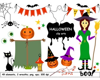 Diseños de Halloween, tarjeta de felicitación, tarjeta digital, imágenes prediseñadas, imágenes prediseñadas, imprimible, vector, descarga instantánea, marco redondo, eps, png, VC025