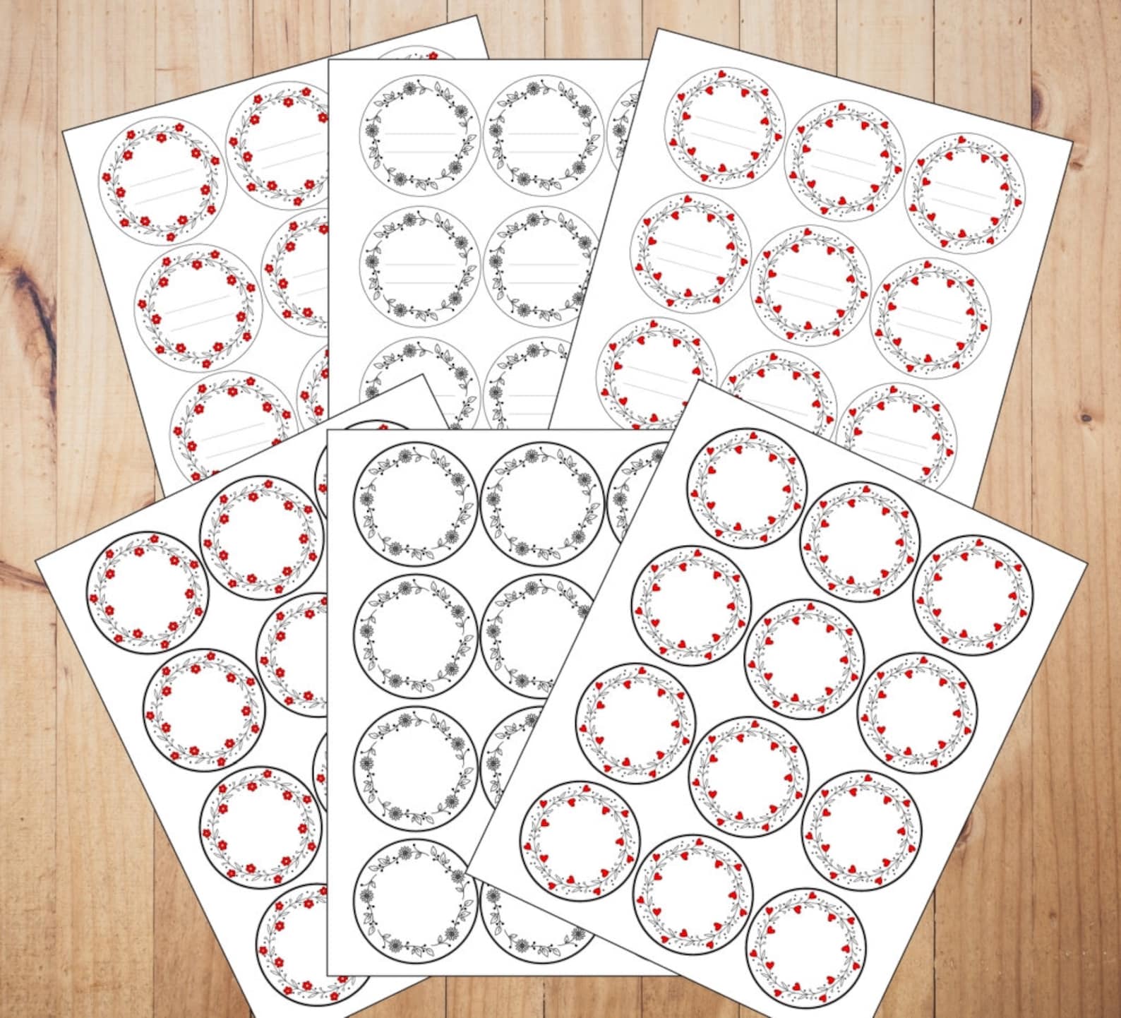 2.5" Printable Labels, Instant Download, Canning Labels, Gift Tags ...