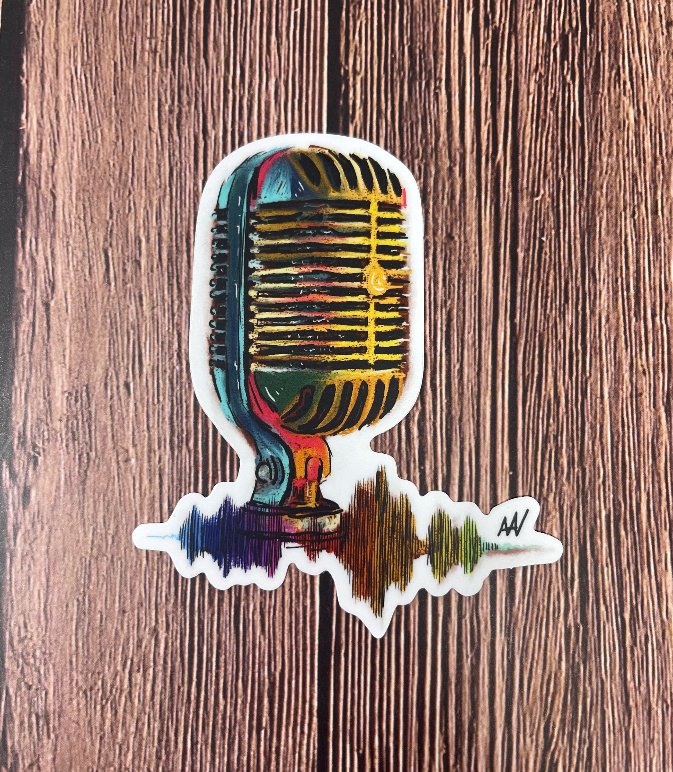 Microphone Vinyl Decal Sticker - Etsy
