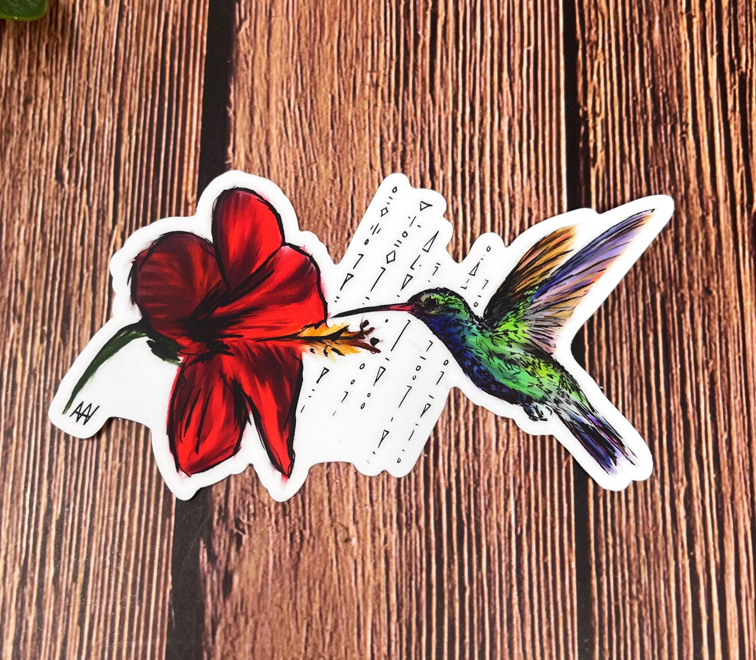 Hummingbird Vinyl Decal Sticker - Etsy