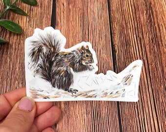 Squirrel Vinyl Decal 4" Sticker