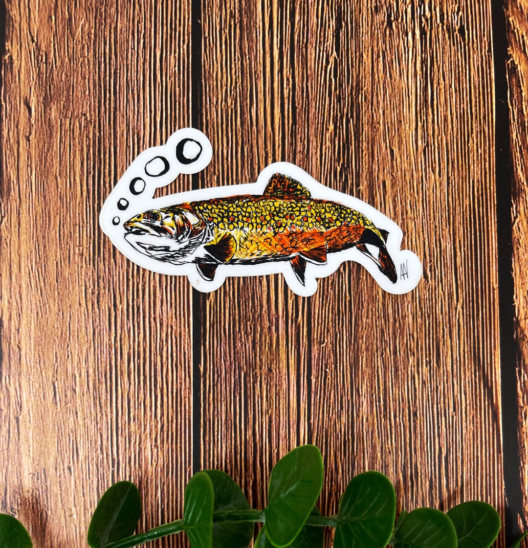 Trout Sticker Vinyl Decal 4 Original Art & Illustration Etsy